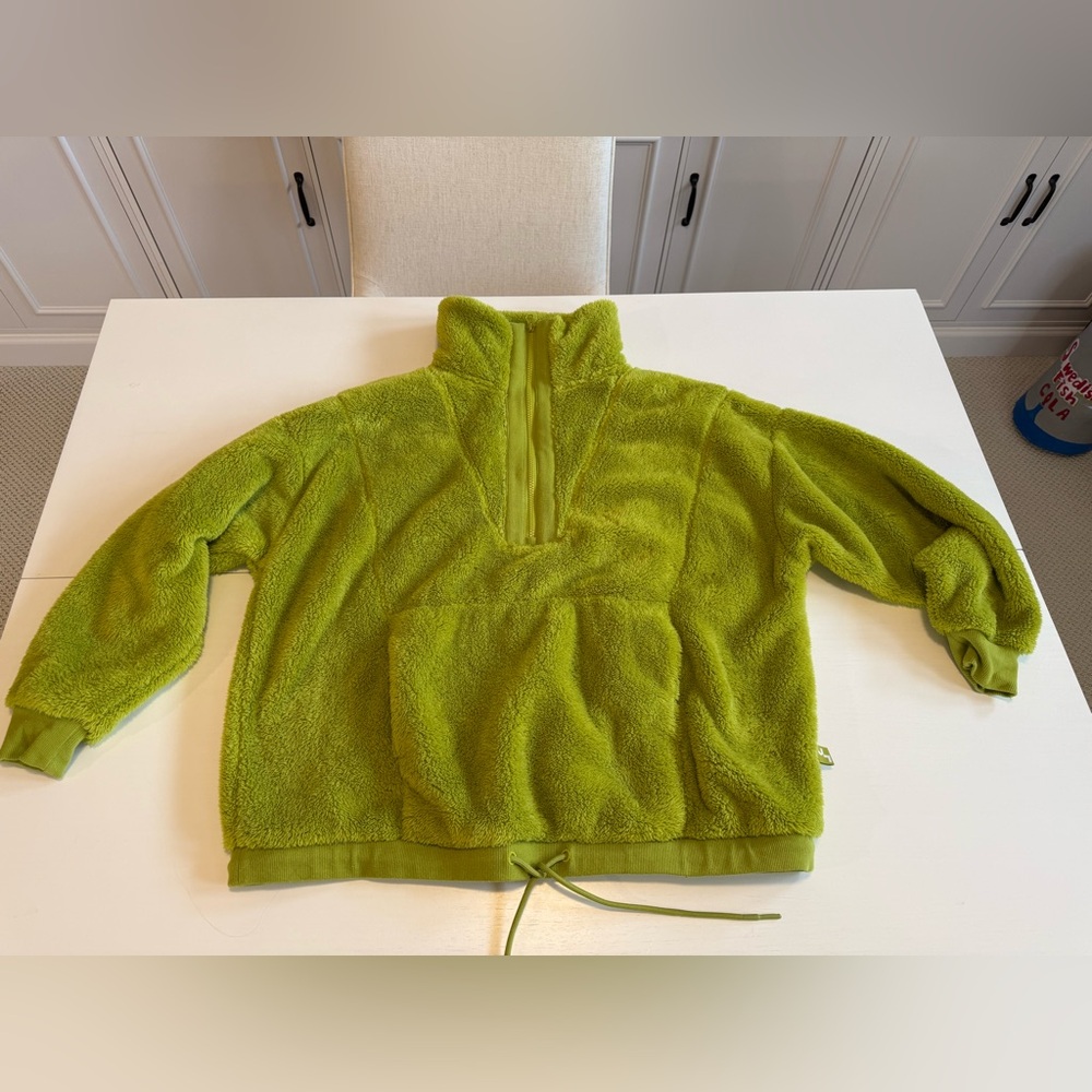 JoyLab Vibrant Green Fleece Top